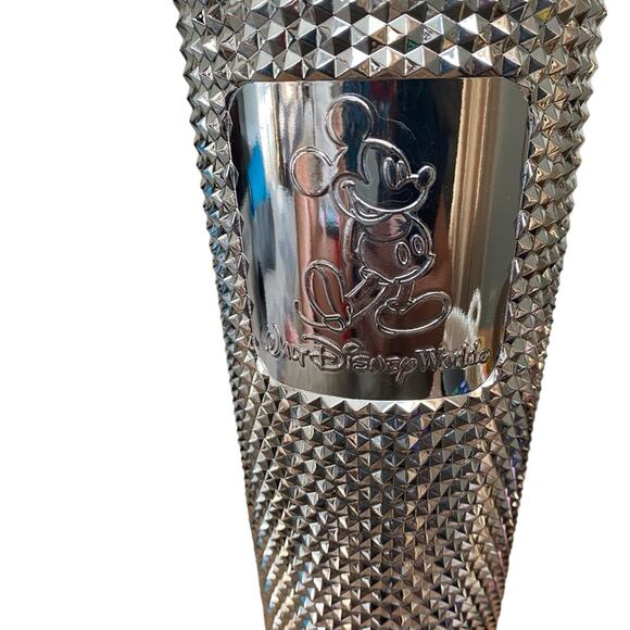 Disney Starbucks Tumbler Mickey Geometric - Silver Studded 100th Anniversary - Picture 3 of 6